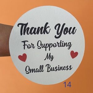 120 Thank you circle stickers